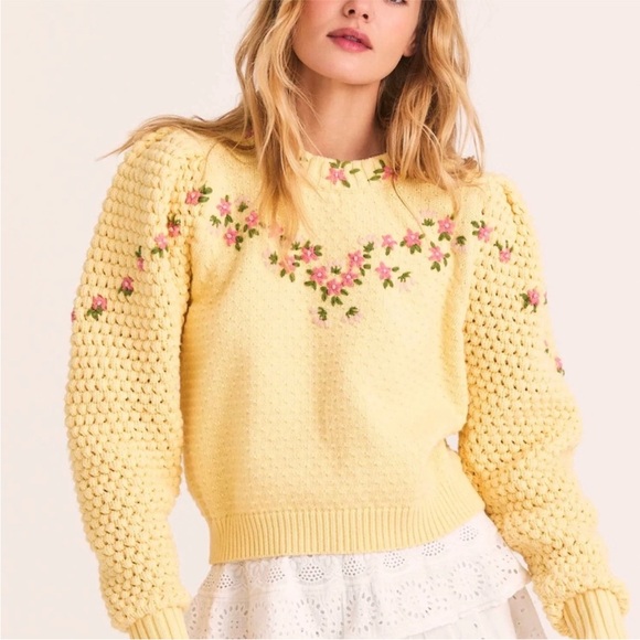 LOVESHACKFANCY Embroidered Sweater - Picture 2 of 16